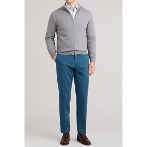 Hiltl Blue Flat Front Chino Trousers Pants   Mens Size 36